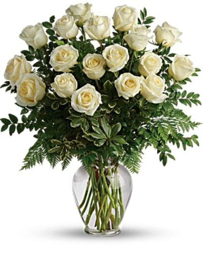 <p>Express your purest feelings with a bouquet that symbolizes love, respect, and timeless devotion. This classic and elegant arrangement of white roses offers a graceful and meaningful way to surprise someone special and show how deeply you care.</p>
<p>The bouquet features fresh, pristine white roses available in one dozen, eighteen, or two dozen blooms. Each rose is carefully selected for its beauty and arranged to create a memorable and sophisticated display that exudes purity and sincerity.</p>
<p>Perfect for weddings, anniversaries, sympathy gestures, or heartfelt surprises, white roses convey purity, sincerity, and everlasting love. Their timeless appeal makes this bouquet an unforgettable gift suitable for any occasion where true emotions are to be expressed.</p>
<p>Each bouquet is handcrafted with care by skilled florists who ensure every bloom is fresh and beautifully presented. Prepared and delivered promptly, the arrangement arrives vibrant and ready to convey your heartfelt sentiments. Personalized messages can be added at checkout to accompany your gift and enhance its meaning.</p>
<p>Sending this bouquet means offering more than flowers—you share a meaningful symbol of love and devotion. It stands as a lasting expression of grace and heartfelt connection, perfect for honoring life’s most precious moments.</p>